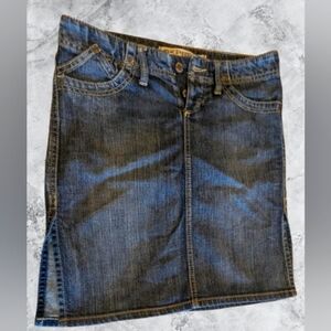 Express Y2K Vintage Denim Precision Fit Cotton Skirt Women's 2